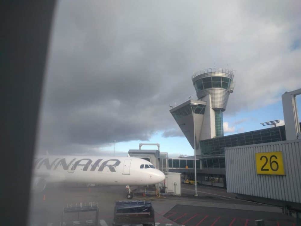 Flight 666 arrives in Helsinki, Finland
