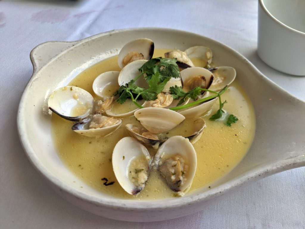 steamed clams in key west at the grand cafe one of many restaurants on duval street