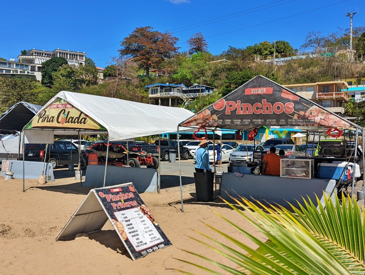 Pincho stand at Crash Boat Beach