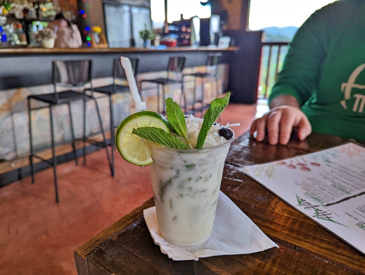 Coco mojito at Alavera