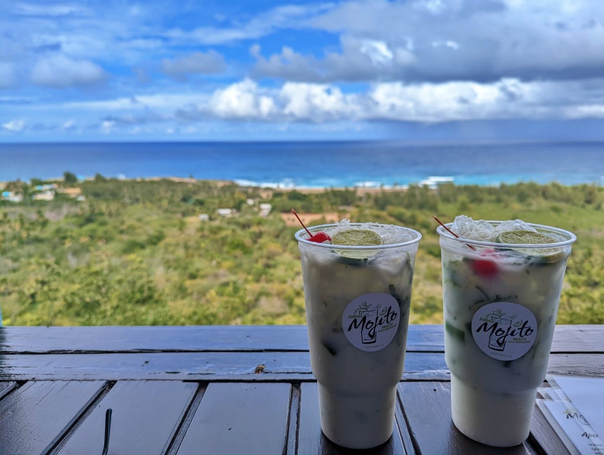 Large mojitos with a view in Isabela