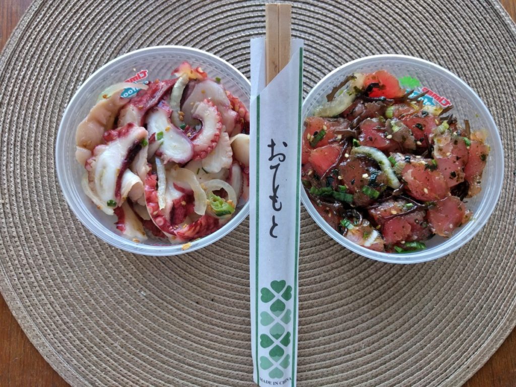 tako and tuna poke